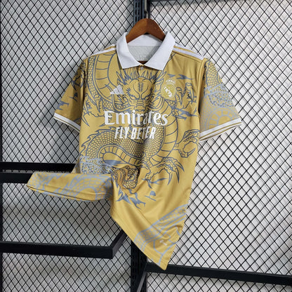 2023/2024 Real Madrid Chinese Gold Dragon Football Shirt